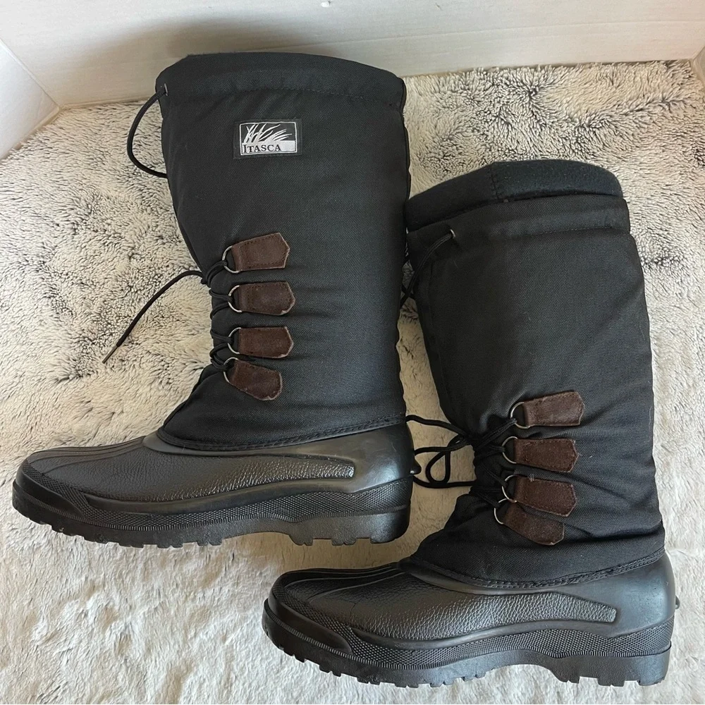 Itasca Men's Black Insulated Winter Boot Size 13